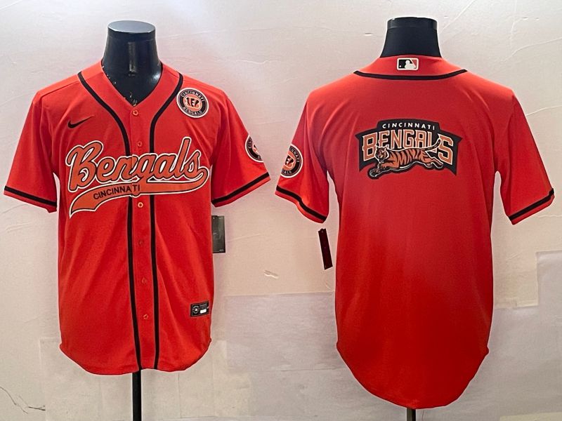 Men Cincinnati Bengals Blank Orange Joint Name 2025 Nike Limited NFL Jersey style 5->cincinnati bengals->NFL Jersey